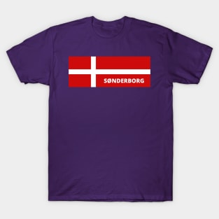 Sønderborg Denmark in Danish Flag T-Shirt